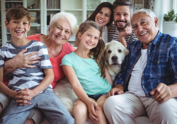 Family enjoying new home